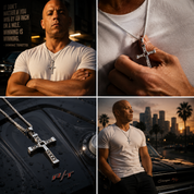 Colar Vin Diesel Corrente Cruz Inox