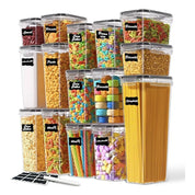 Kit 14 Potes Herméticos Quadrados – Organização Para Despensa