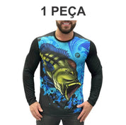 Kit Camisa De Pesca De Até 3 Peças Com Tecido com proteção UV50+ Secagem Ultra Rápida.