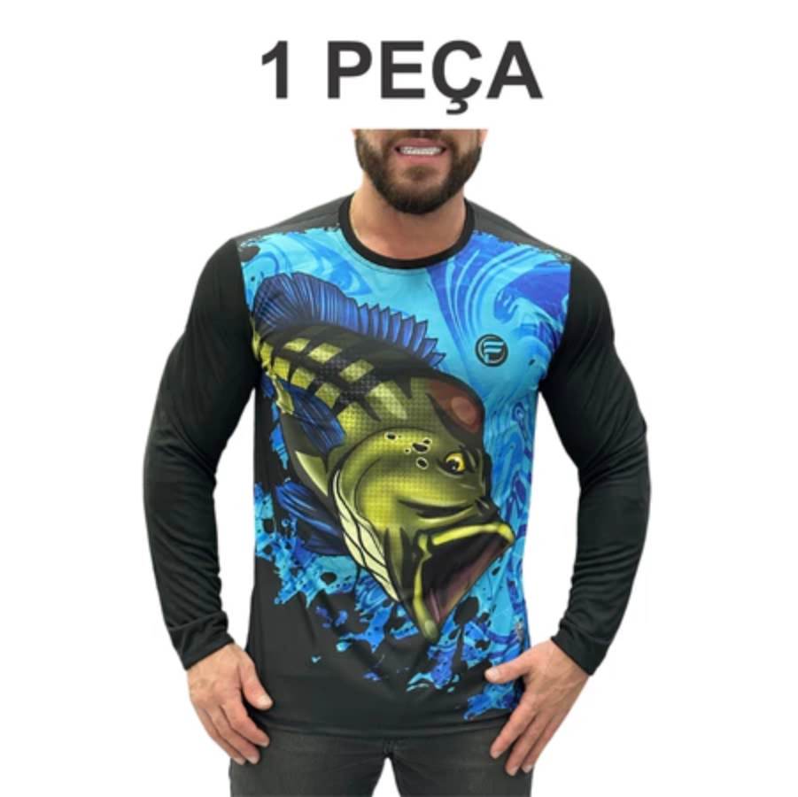 Kit Camisa De Pesca De Até 3 Peças Com Tecido com proteção UV50+ Secagem Ultra Rápida.