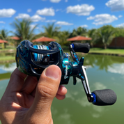 Carretilha Kingpesque Azure Anti-Cabeleira - Drag 10kg 7.2:1 + Óculos Polarizado Kingpesque Grátis