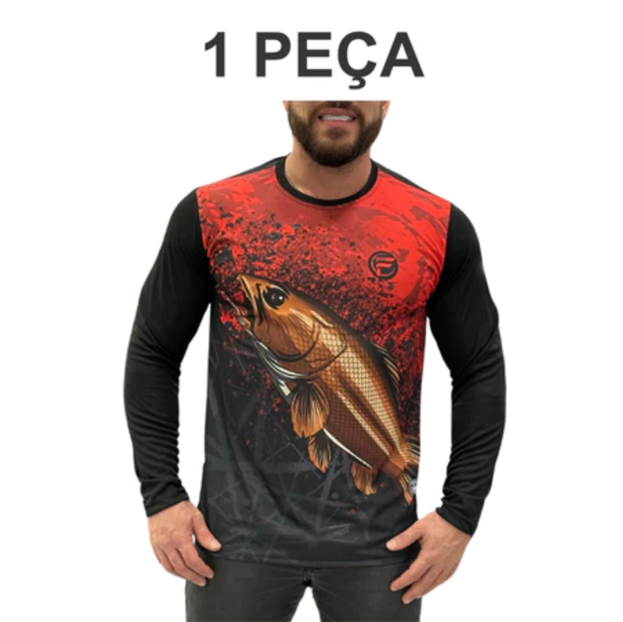 Kit Camisa De Pesca De Até 3 Peças Com Tecido com proteção UV50+ Secagem Ultra Rápida.