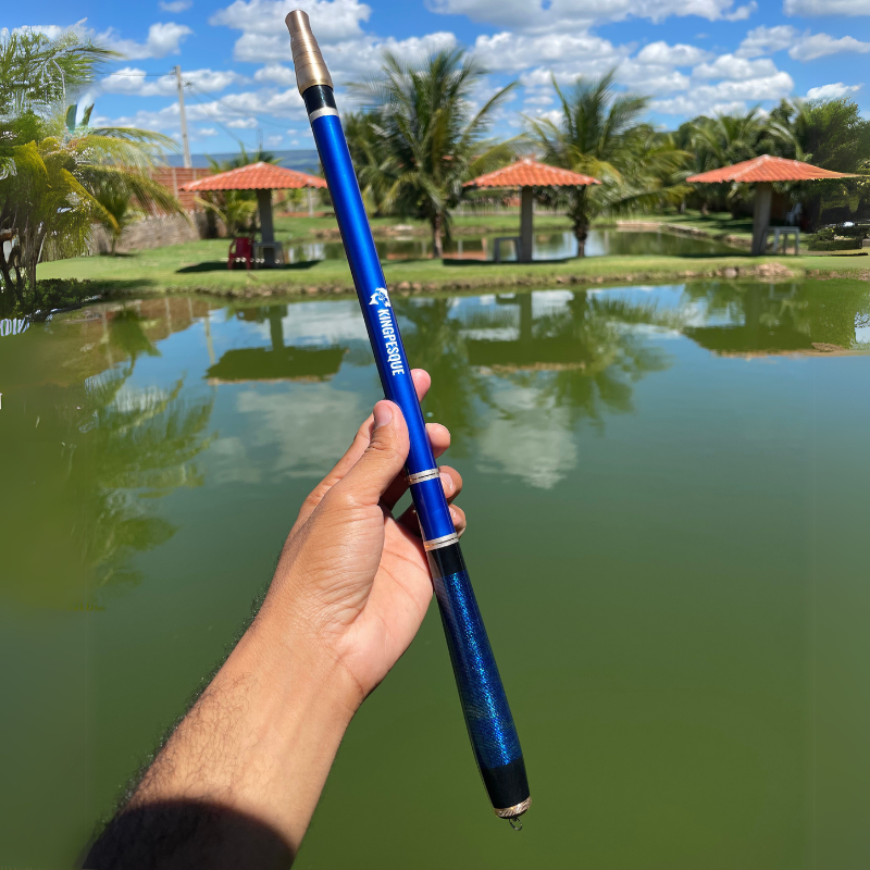 Vara De Mão Azure Kingpesque Ajustável Telescópica 4 Posição Fibra De Carbono