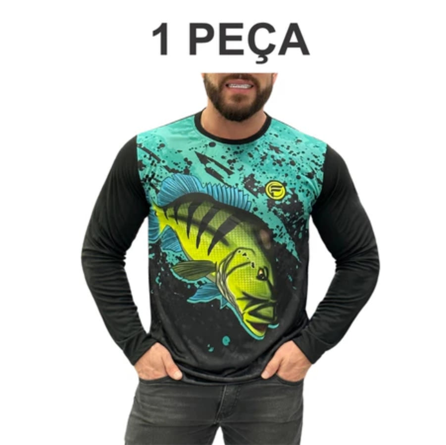 Kit Camisa De Pesca De Até 3 Peças Com Tecido com proteção UV50+ Secagem Ultra Rápida.