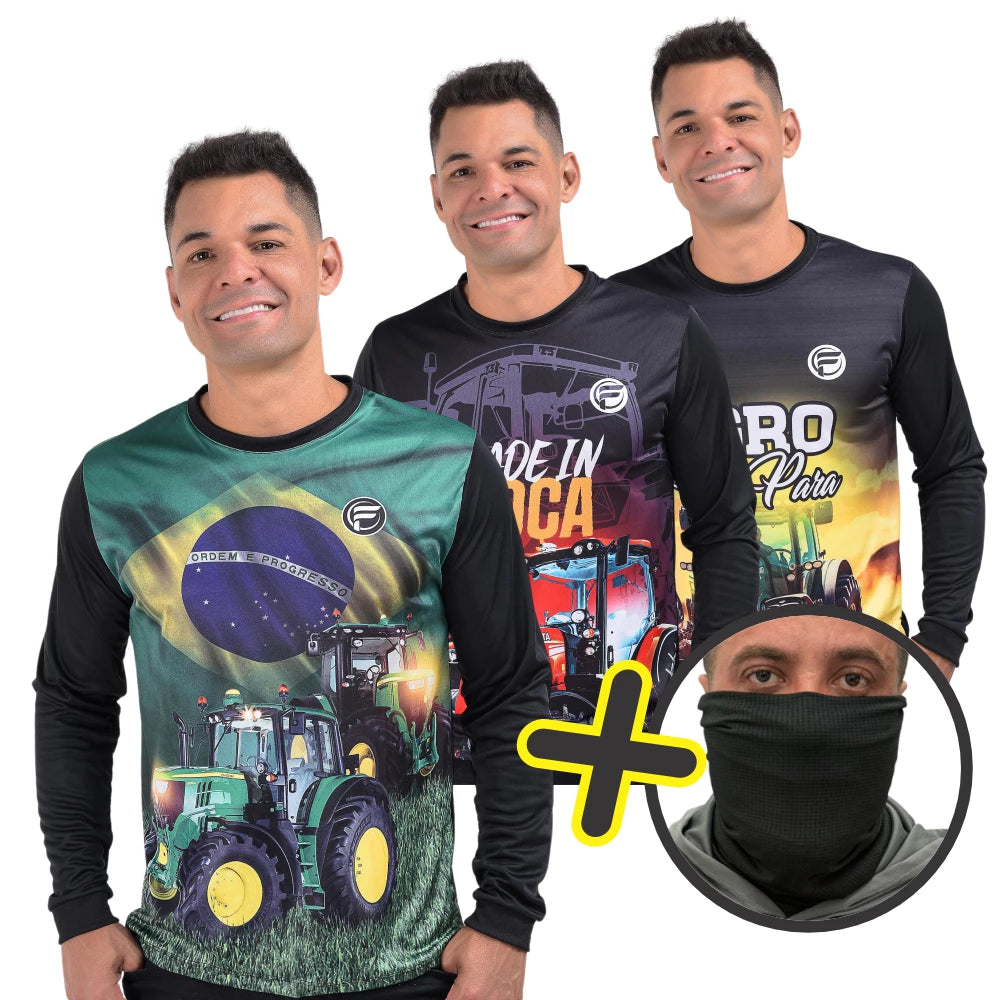 Kit 3 Camisa do Agro 