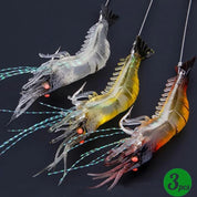 Conjunto de Iscas de Camarão Luminosas para Pesca - 3pcs/7pcs