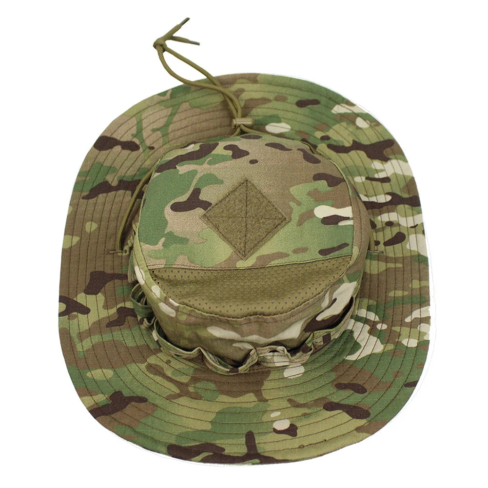 Chapéu Tático Camuflado Para Pesca e Atividades ao Ar Livre