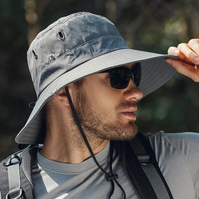 Chapéu de Pescador Aba Larga UV Impermeável Verão