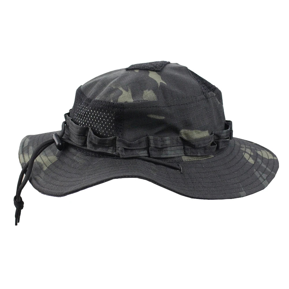 Chapéu Tático Camuflado Para Pesca e Atividades ao Ar Livre