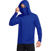 Camisa Masculina Com Capuz UPF 50+ Manga Longa para Pesca