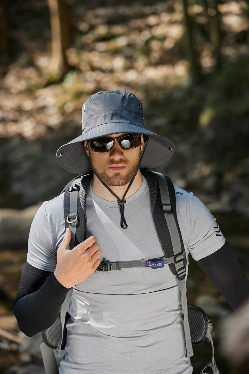 Chapéu de Pescador Aba Larga UV Impermeável Verão