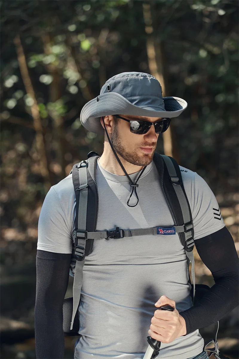 Chapéu de Pescador Aba Larga UV Impermeável Verão