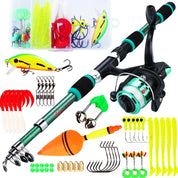 Kit Completo Sougayilang: Vara de Pesca Telescópica 1.8m + Carretel 3BB