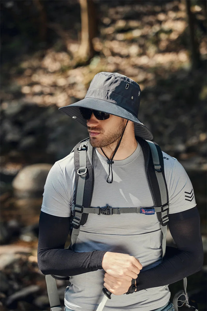 Chapéu de Pescador Aba Larga UV Impermeável Verão