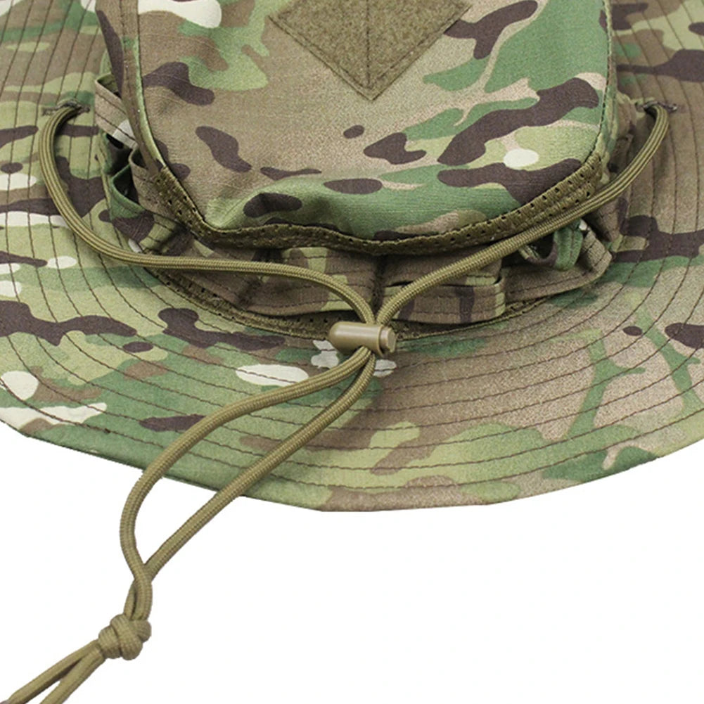 Chapéu Tático Camuflado Para Pesca e Atividades ao Ar Livre