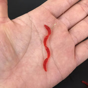 Isca de Minhoca Vermelha 5cm - Aroma Realista - 50 a 1000 Peças