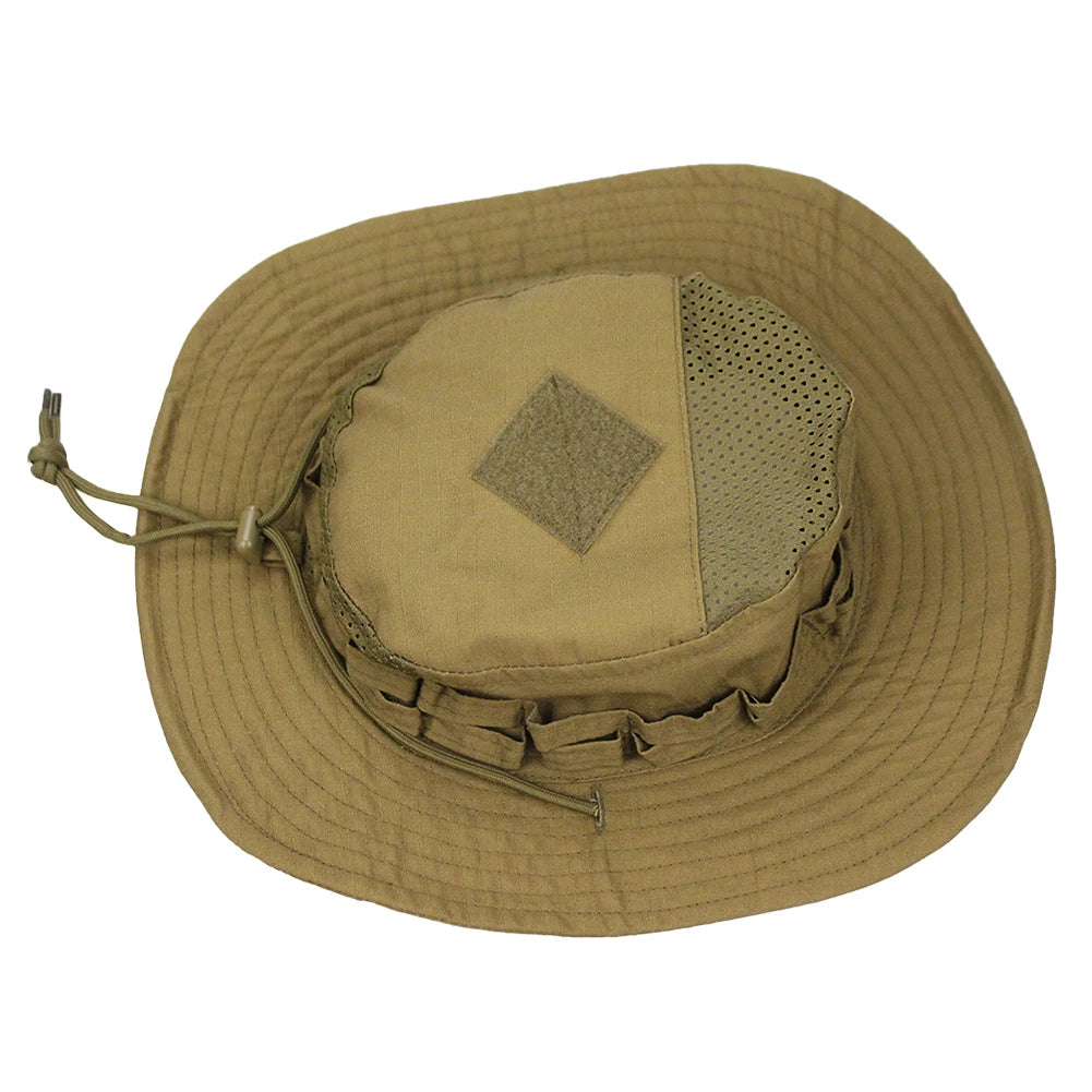 Chapéu Tático Camuflado Para Pesca e Atividades ao Ar Livre