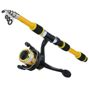 Kit Completo Sougayilang: Vara de Pesca Telescópica 1.8m + Carretel 3BB
