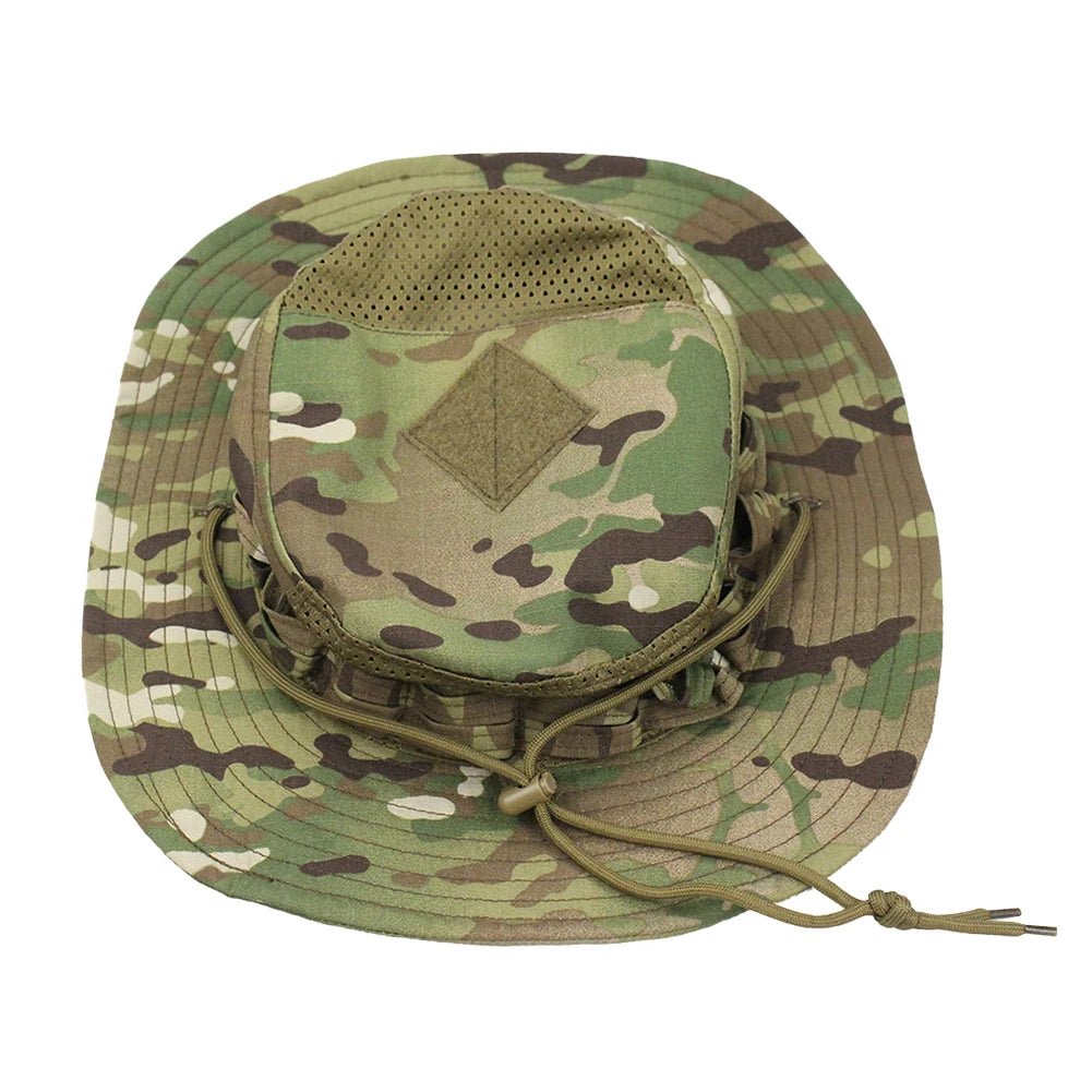 Chapéu Tático Camuflado Para Pesca e Atividades ao Ar Livre