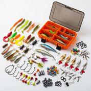 Kit De Pesca Completo Com 137 Acessórios E Iscas Artificiais