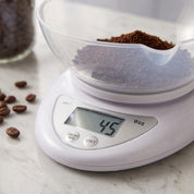 Balança Digital De Precisão Com Bandeja Tigela Até 5kg Cozinha E Dietas