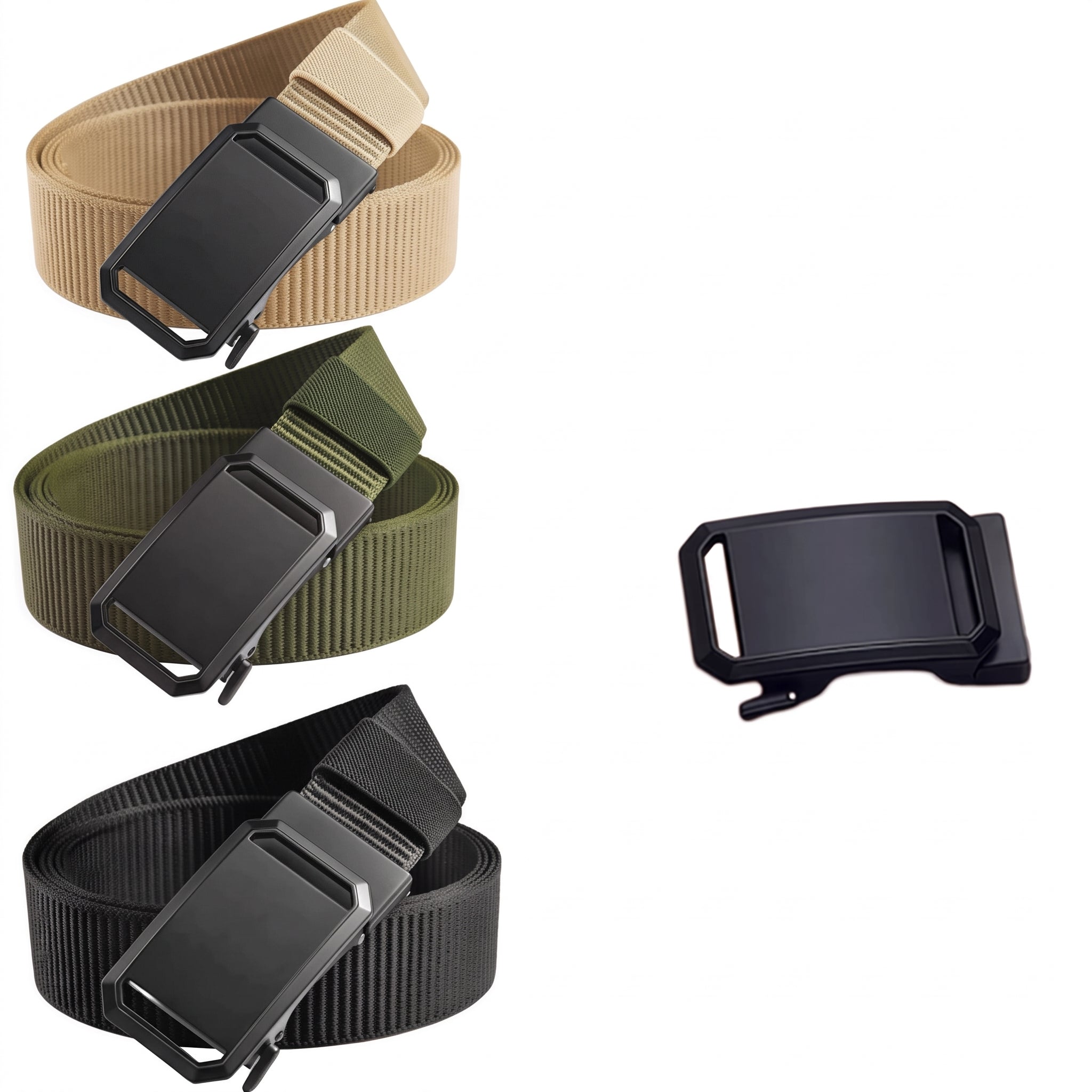 Kit 3 Cinto Tático Masculino Com Fivela Automática Em Nylon 115cm