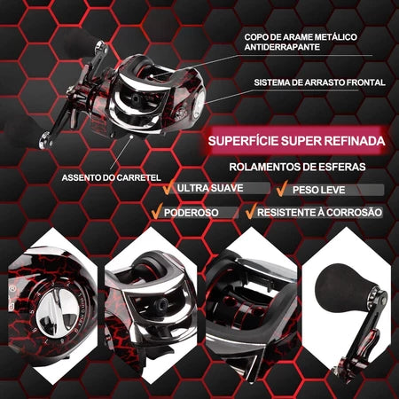 Carretilha Joyfox 7.2:1 18+1 Rolamentos Drag 10kg