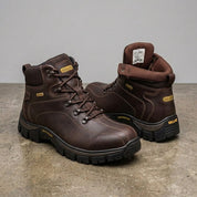 Bota Masculina Em Couro Resistente Antiderrapante Urbana E Rural Confort