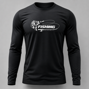 nova camisa de pesca para pescadores na cor preta