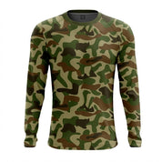 Camisa De Pesca UV Camuflada Manga Longa Proteção Solar Térmica Secagem Rápida