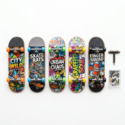 Kit 5 Skates De Dedo Fingerboard Profissional Com Lixas E Chave De Montagem - Kingpesque