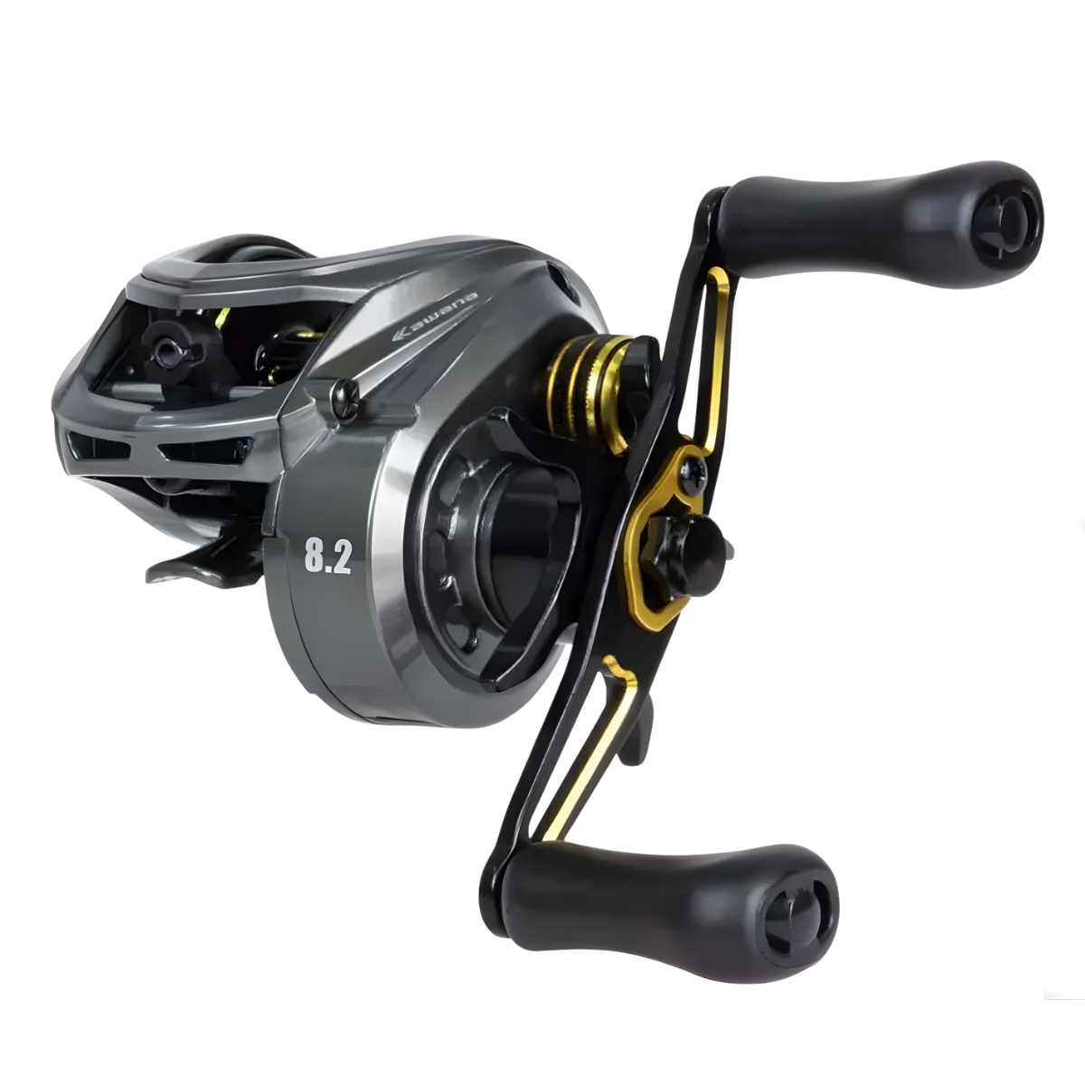 Carretilha profissional Kawana Lite com recolhimento ultra rápido e alarme de saída de linha.