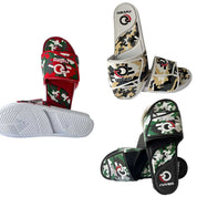 Chinelo slide camuflado masculino com design anatómico e extremamente confortável.