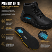Detalhe do solado costurado da bota coturno militar 990 para maior resistência