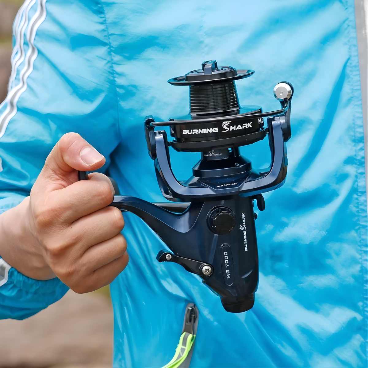 Visão do sistema de freio reforçado com drag de 20kg para controle de grandes capturas