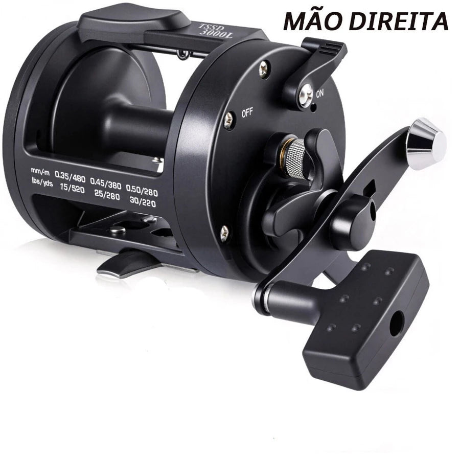 Carretilha Perfil Alto Forte Pesca Pesada 20kg 3000/4000