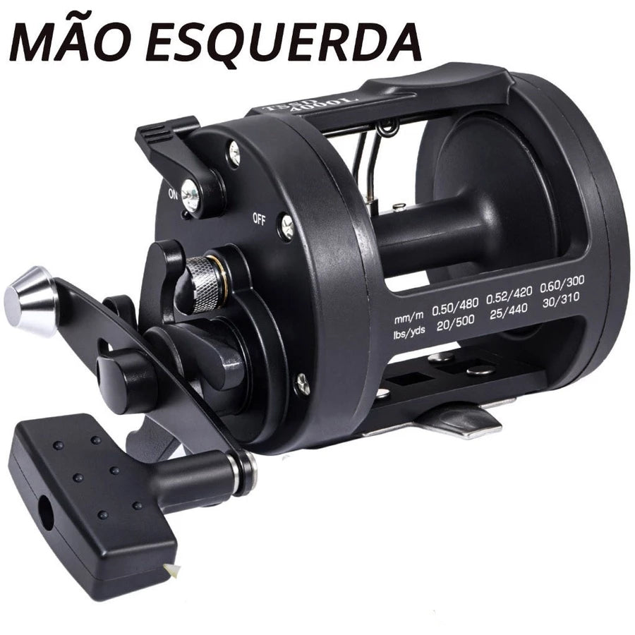Carretilha Perfil Alto Forte Pesca Pesada 20kg 3000/4000