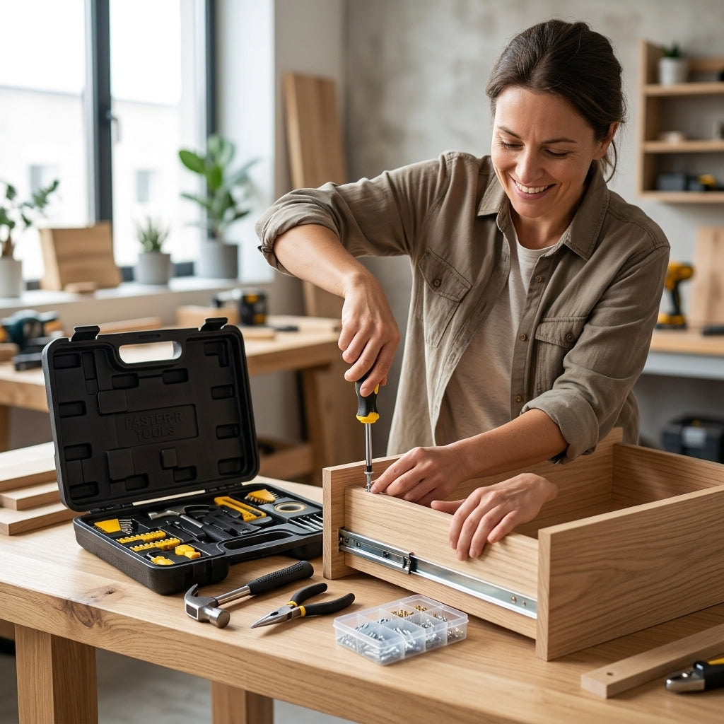 Kit De Ferramentas 142 Peças Com Maleta Organizadora Fasterr FST142