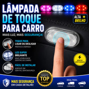 Kit 2 Luzes LED de Toque Recarregáveis USB para Carro