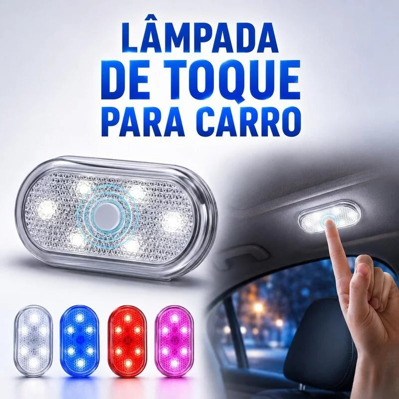 Kit 2 Luzes LED de Toque Recarregáveis USB para Carro