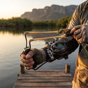 Estilingue De Pesca Profissional Com Apoio De Pulso E Elástico Triplo