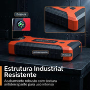 Bomba de Ar Portátil Compressor Inflator 4 em 1 PowerBank 8000mAh Calibrador Digital