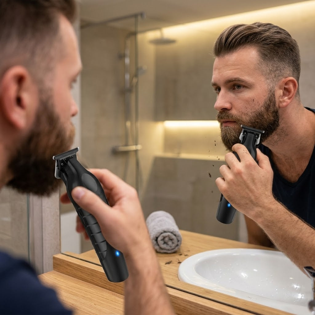 Máquina De Acabamento E Barba Profissional Kemei KM-2299 Sem Fio Bateria Lítio