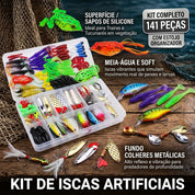Kit De Pesca Com Iscas Artificiais Para Água Doce E Salgada