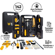 Kit De Ferramentas 142 Peças Com Maleta Organizadora Fasterr FST142