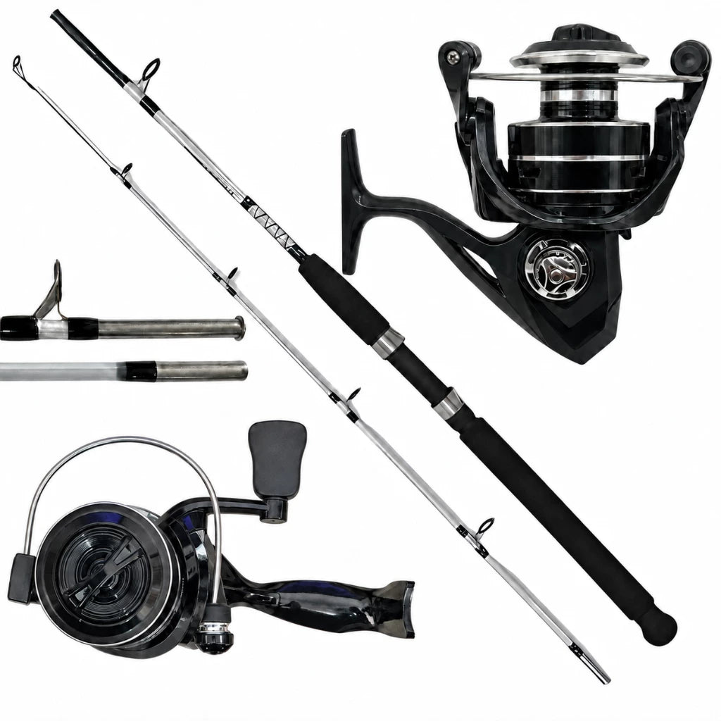 Kit de pesca MTZK com vara e molinete tamanho 4000