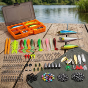 Kit Caixa De Pesca 137 Peças Com Iscas Artificiais Crankbaits Colheres e Acessórios