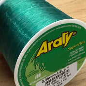 Linha de pesca Araty 0.35mm com 926 metros de alta flexibilidade e resistência a nós.