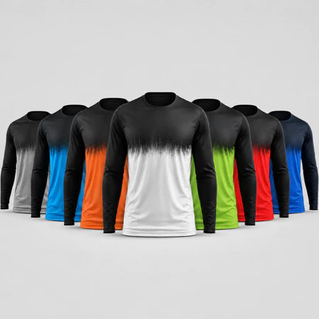 Kit 7 Camisas Dry Fit Manga Longa Masculina Treino Proteção UV