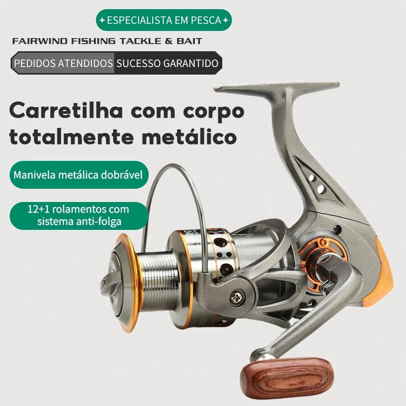 Carretel Molinete De Pesca DC 2000-7000 Pesca Pesada 10kg Drag 5.2:1